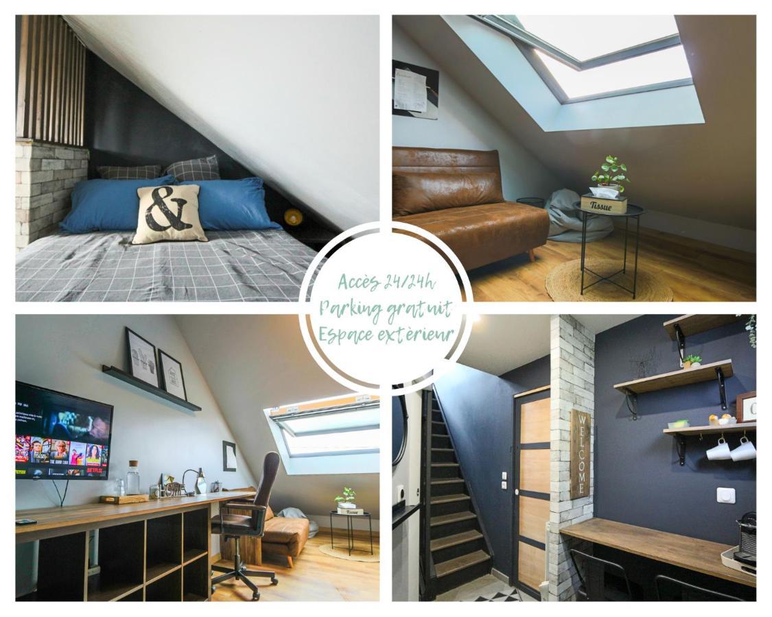 Chambre indépendante en duplex avec coin cuisine Breux-Jouy Exterior foto